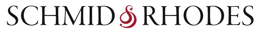 Schmid & Rhodes horizontal logo serif type.